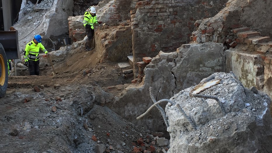 Archeological digs on Katarinavägen, October 2016. Archeological digs on Katarinavägen, October 2016.