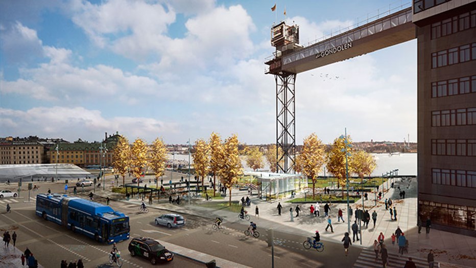 Panorama view: View over Katarinahissen and Katarinapark (source: Foster+Partners 2014). Panorama view: View over Katarinahissen and Katarinapark (source: Foster+Partners 2014).