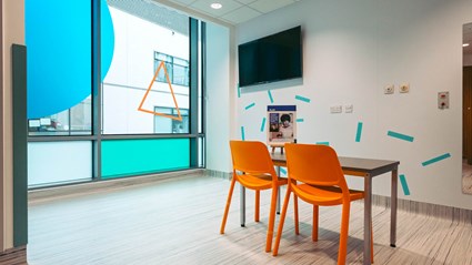 Play room – A play room in the new Premier Inn Clinical Building at Great Ormond Street Hospital.