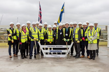 The Copyright Building topping out